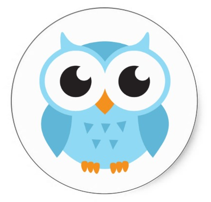 Cute blue cartoon baby owl stickers - ClipArt Best - ClipArt Best