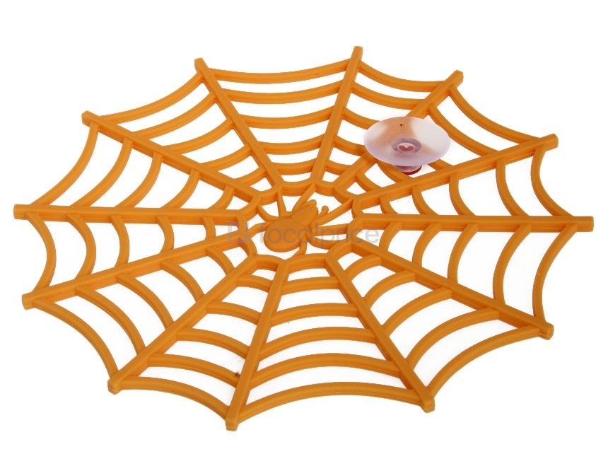 Spider Web Design Silicone Insulation Table Pad (Orange) - HJ1562O