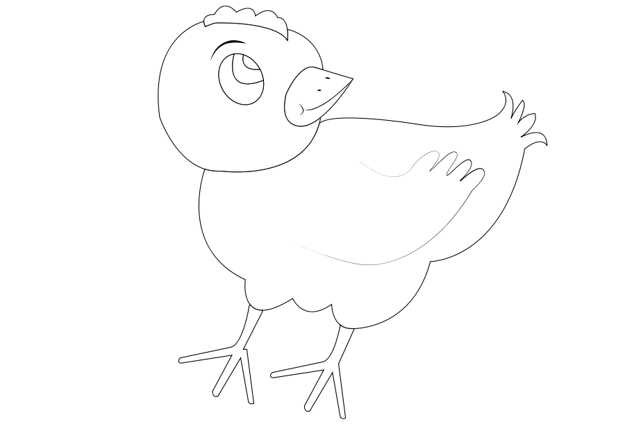 Chicken 001 vector coloring Clipart, vector clip art online ...
