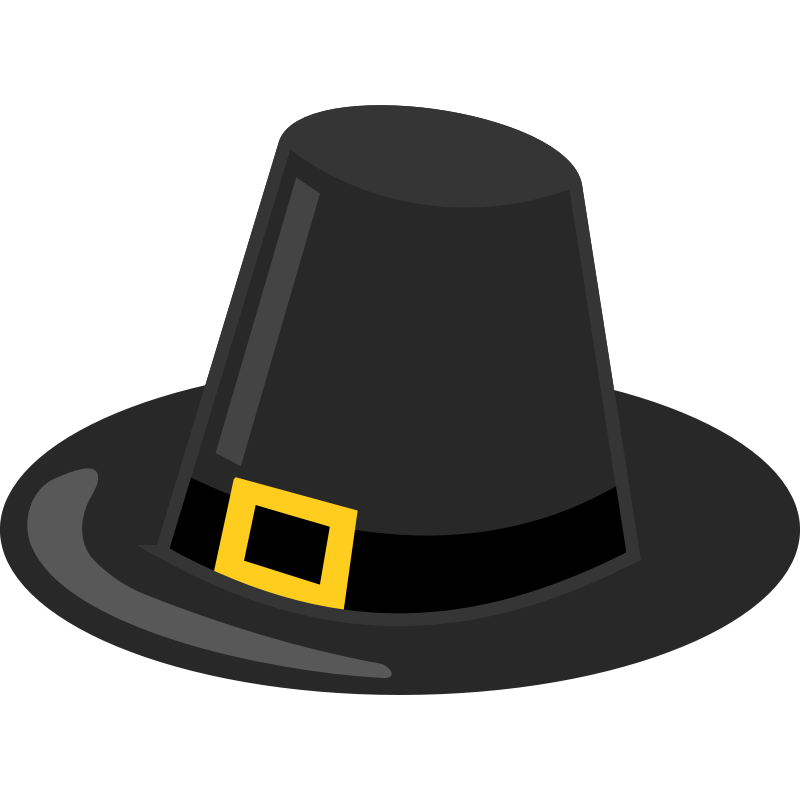 Clipart - Pilgrim Hat with Black Band
