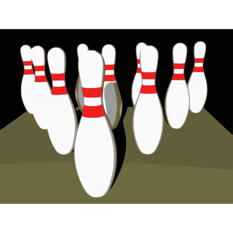 Clipart - Bowling Tenpins