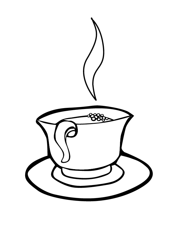 hot cup of coffee... Colouring Pages
