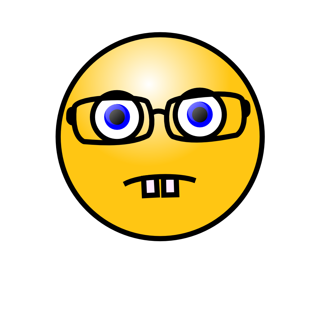 OnlineLabels Clip Art - Emoticons: Nerd Face