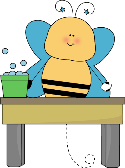 Bee Table Washer Clip Art - Bee Table Washer Vector Image