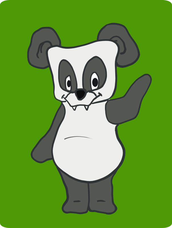 Clipart - Friendly Panda