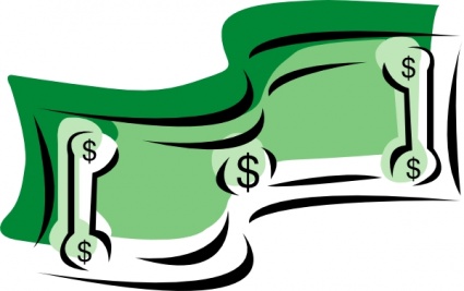 Stylized Dollar Bill Money clip art - Download free Cartoon vectors