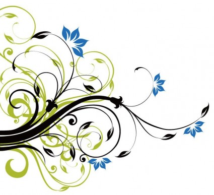 Swirl Floral Decoration Background Vector Graphic Vector ...