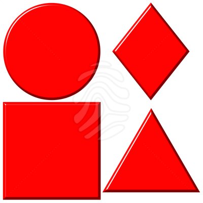 3D Red Shapes - clipart #42064111