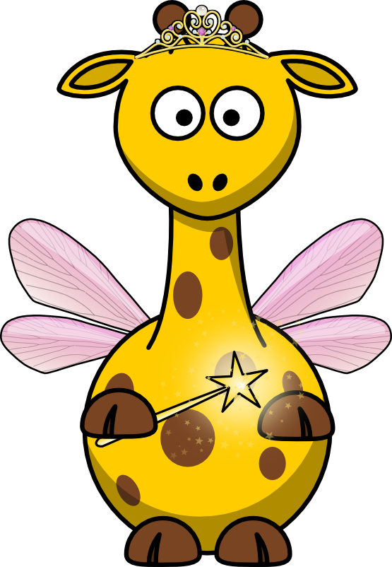 Free Giraffe Fairy Clip Art