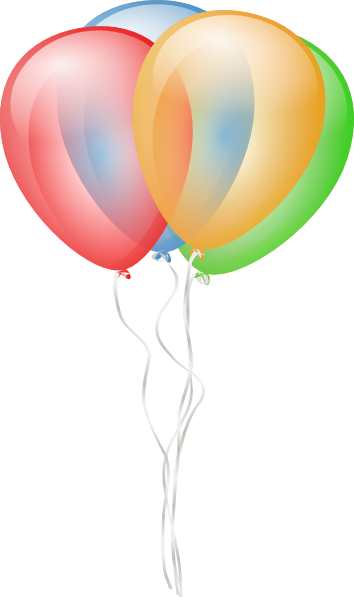 Balloons 2 clip art - vector clip art online, royalty free ...