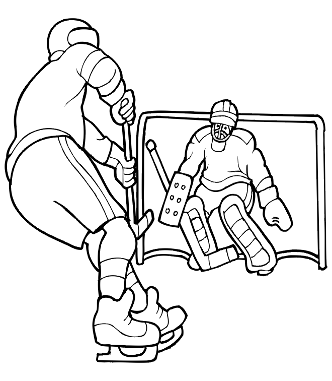 Goalie Coloring Pages