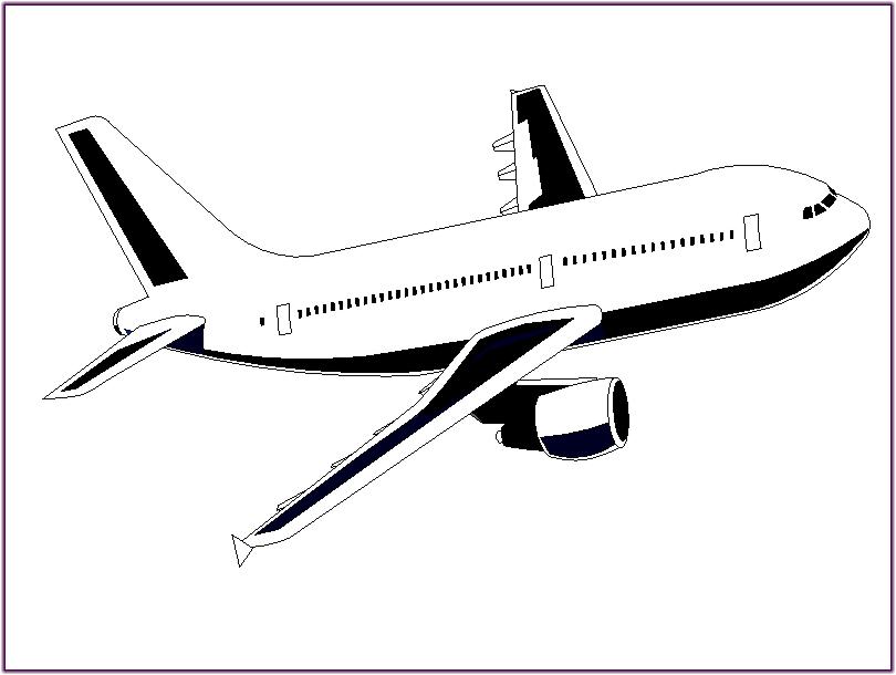 Airplane Outline Printable Picture Without Download - Free Printable ...