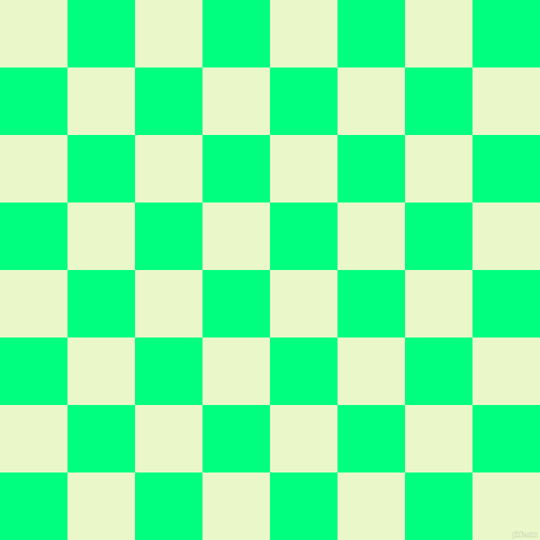 Snow Flurry and Spring Green checkers chequered checkered squares ...
