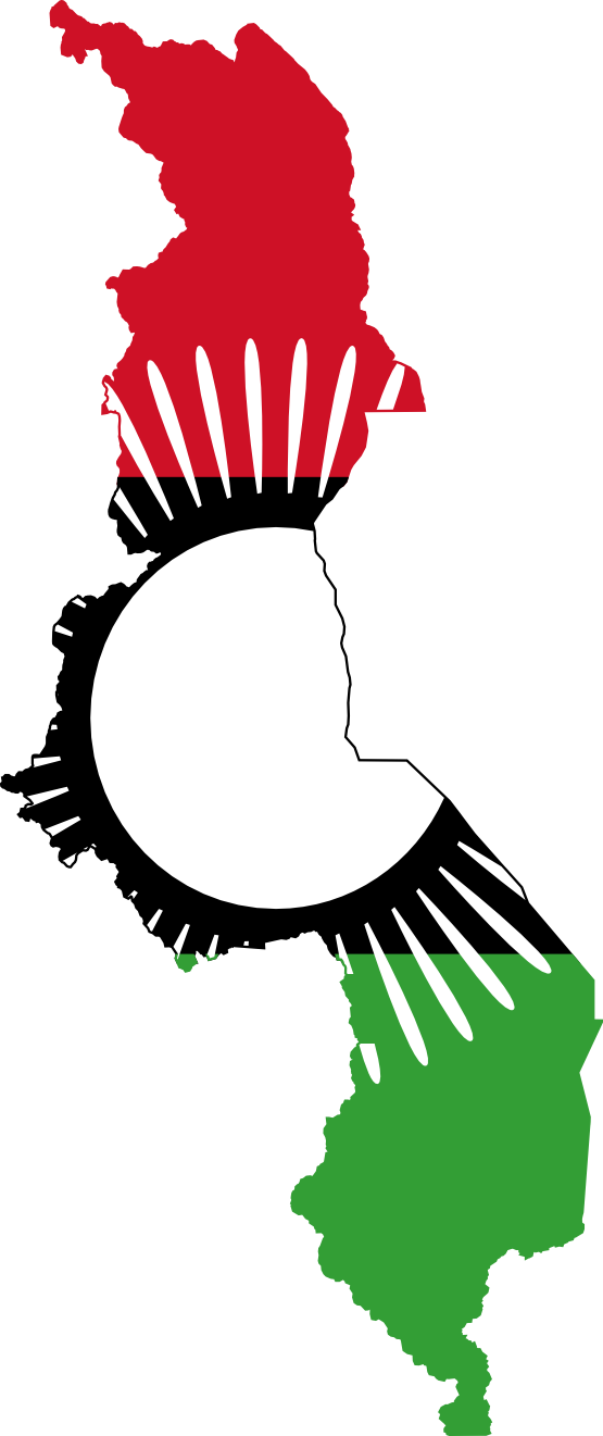 Flag Map of Malawi Drapeau Bandiera Bandeira Flagga flagartist.com ...