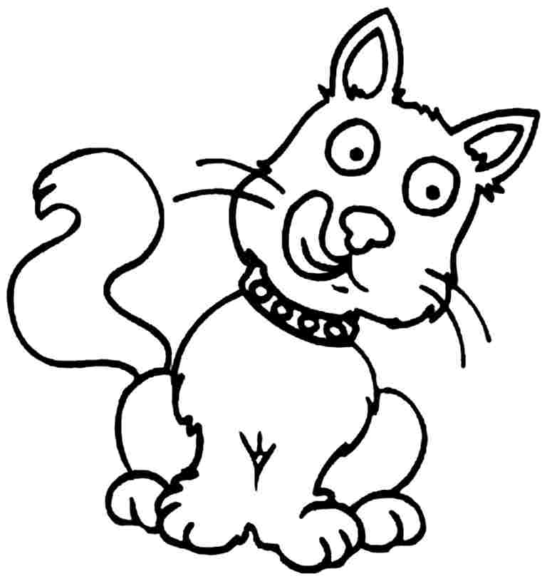 Printable Free Coloring Sheets Animal Cats For Kindergarten #
