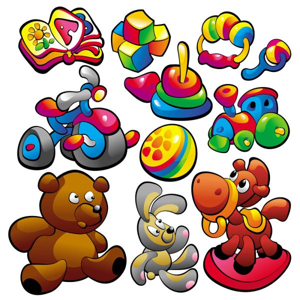 Cartoon baby food toys – vector material | My Free Photoshop World