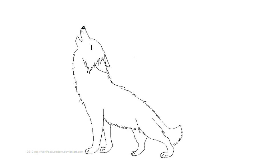Wolf Howl Outline by xWolfPackLeaderx on DeviantArt