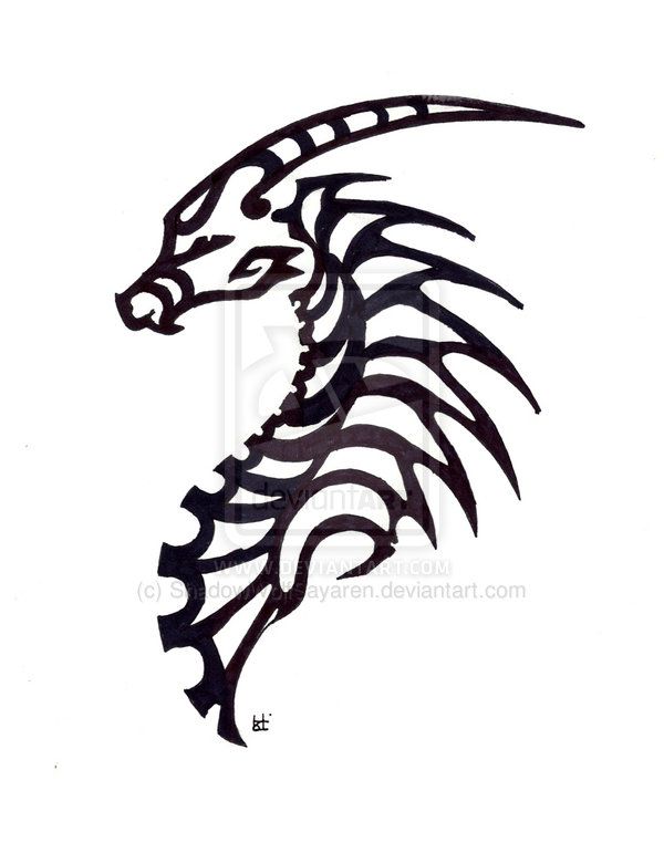 Simple dragon tribal by ~ShadowWolfSayaren on deviantART | INK ...