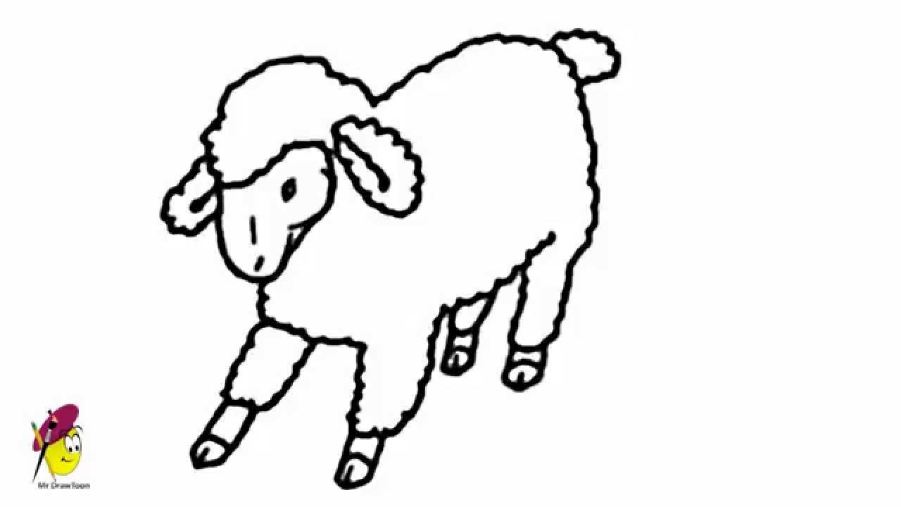 Farm Sheep - how to Draw a Sheep - farm Animals Easy Drawing - YouTube