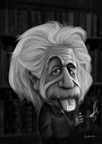 Albert Einstein de Guillamon | Educación & Técnica Cartoon | TOONPOOL