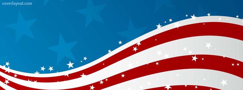 USA Red White Blue and Stars Facebook Cover, USA Red White Blue ...