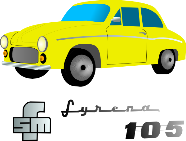 Yellow Car clip art - vector clip art online, royalty free ...