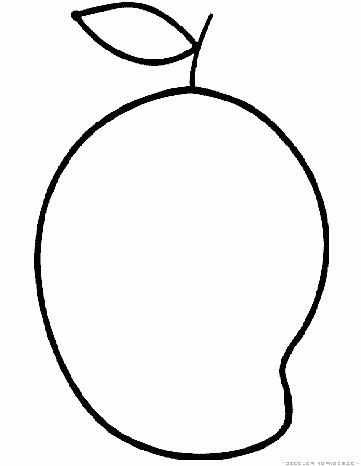 Free Mango Coloring Pages images