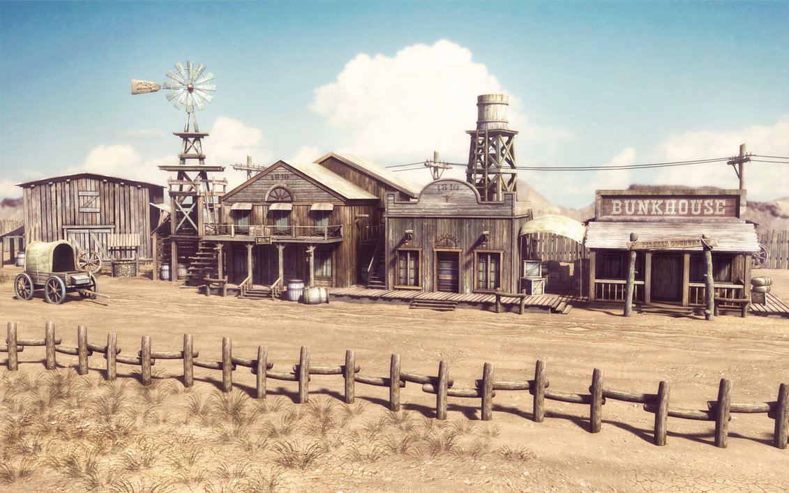 3D Western Scene - Complete - Right Camera by JeffreyMartin on ...