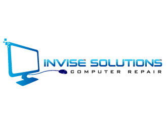 Invise Solutions Computer Repair logo design - 48HoursLogo.com