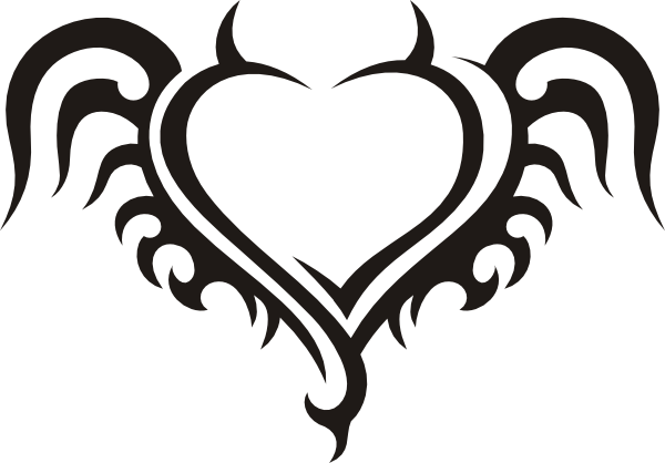 Tribal Heart Clip Art at Clker.com - vector clip art online ...