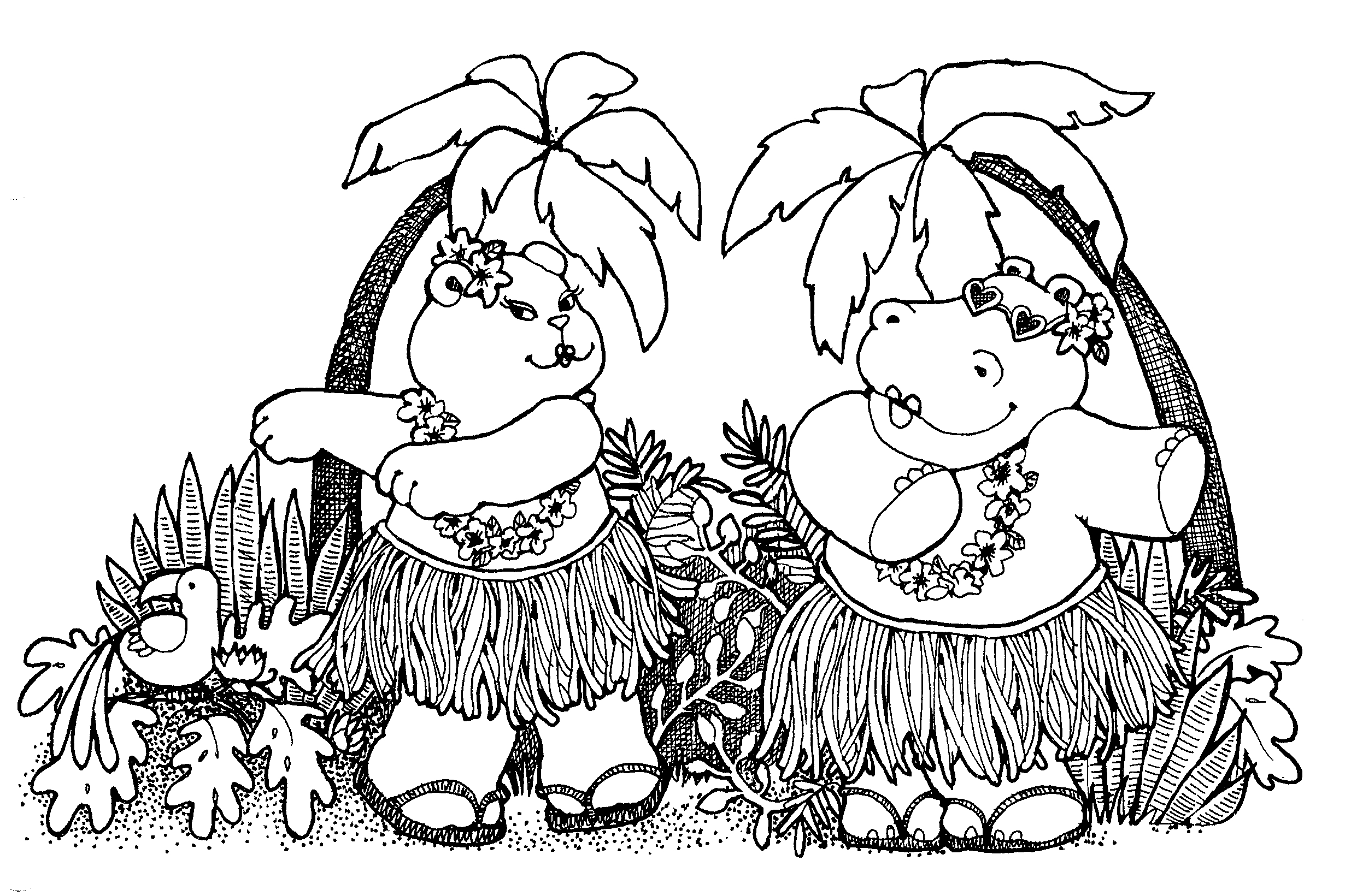 Hawaiian Clipart Black And White - Gallery
