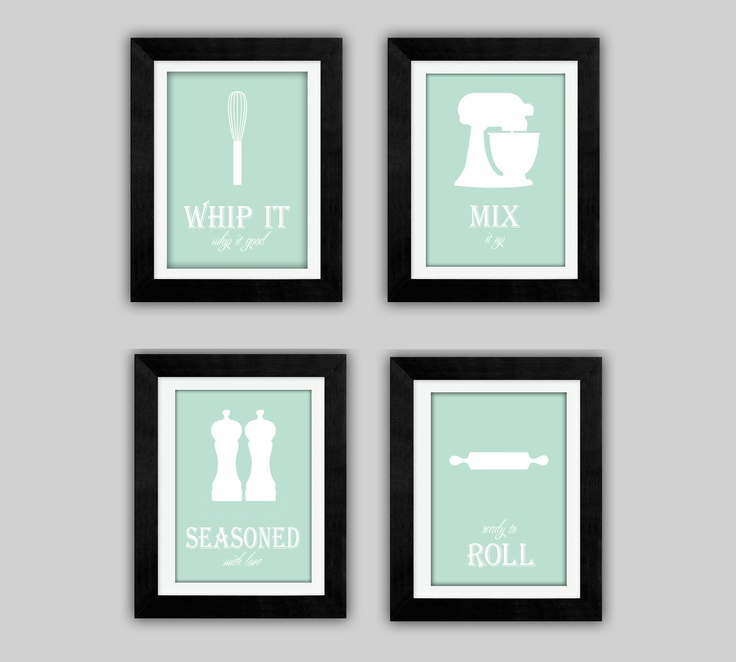 Kitchen Silhouette Printable Art Set Digital JPEG File - Cliparts.co