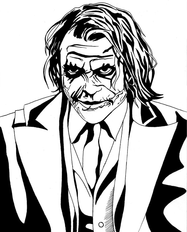 joker line art by Aaron-Frankenfield on deviantART