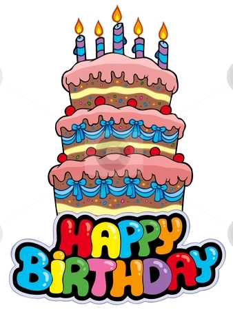 happy birthday cake cartoon