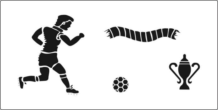 Versatile Football stencil to buy from The Stencil Warehouse