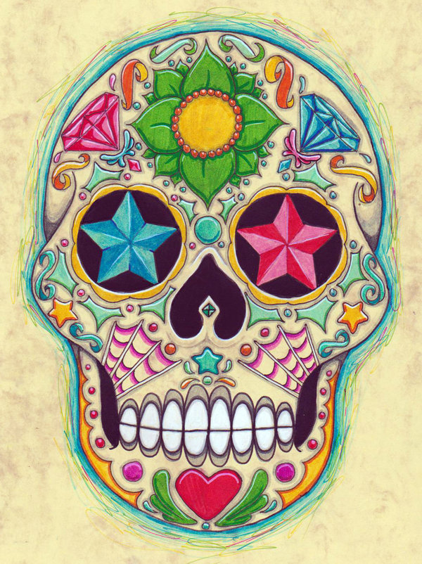 DeviantArt: More Like Sugar Skull and roses by CalebSlabzzzGraham
