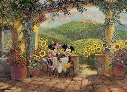 Amazon.com: Minnie & Mickey Mouse "Tuscan Love" 1000 Piece Jigsaw ...