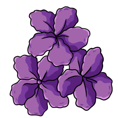 Clip Art Purple Flowers - ClipArt Best