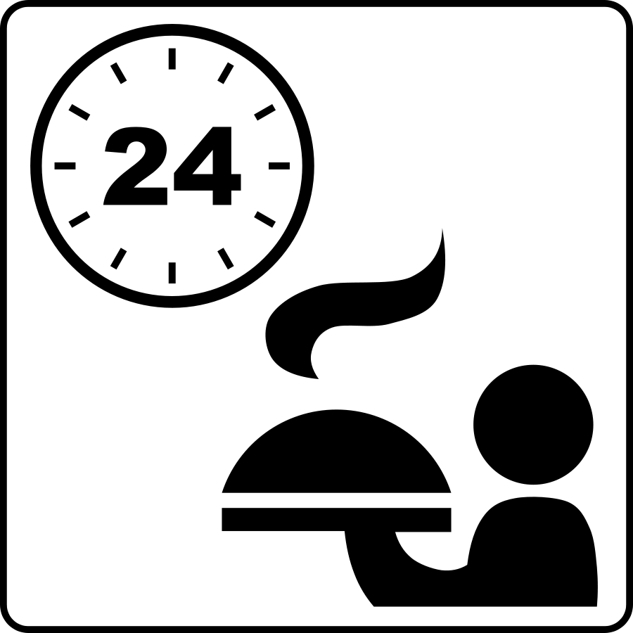 Hotel Icon 24hr Room Service small clipart 300pixel size, free ...