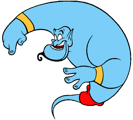 Genie Clipart from Walt Disney's Aladdin - Quality Disney Clipart