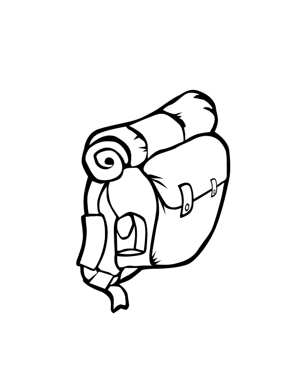 Backpack Coloring Page