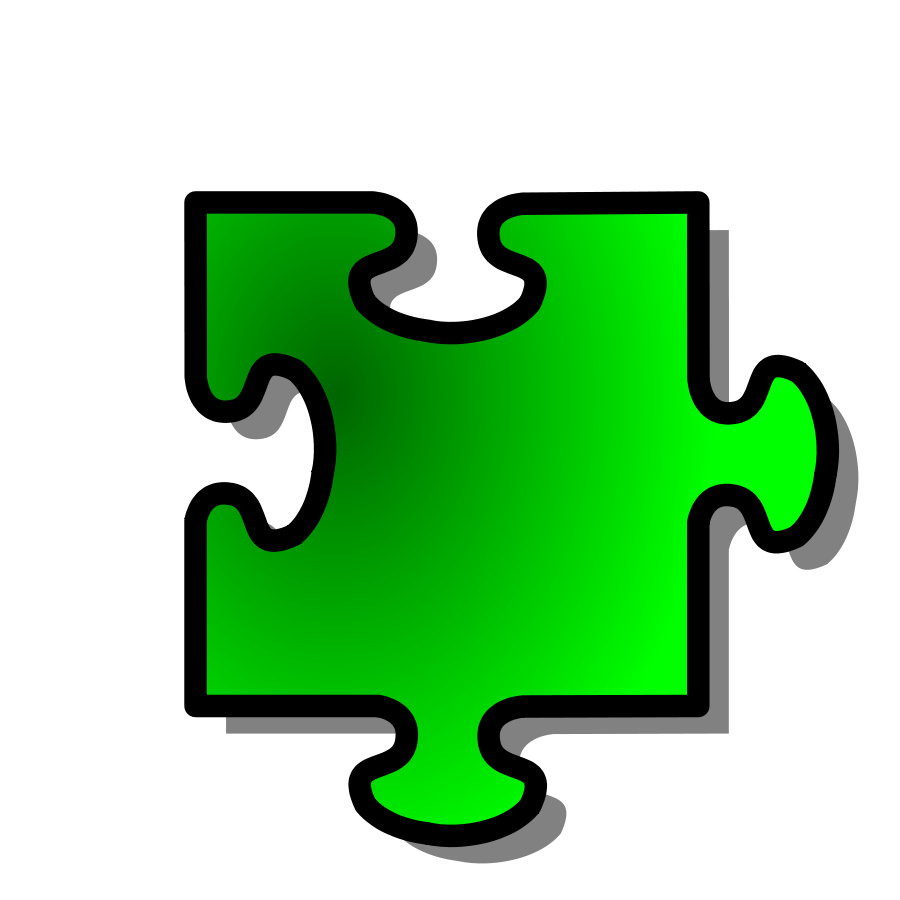 Green Jigsaw Piece 10 Clipart, vector clip art online, royalty ...