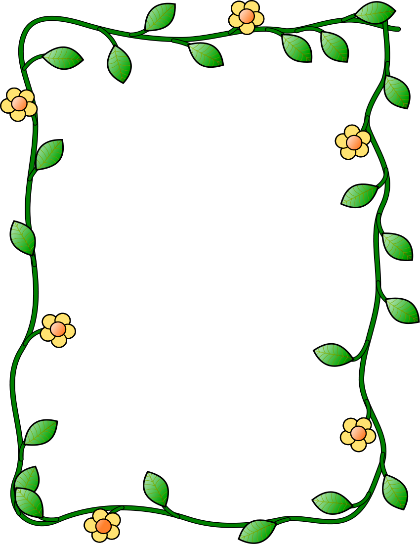 flower and vine frame vertical | Clipart Panda - Free Clipart Images