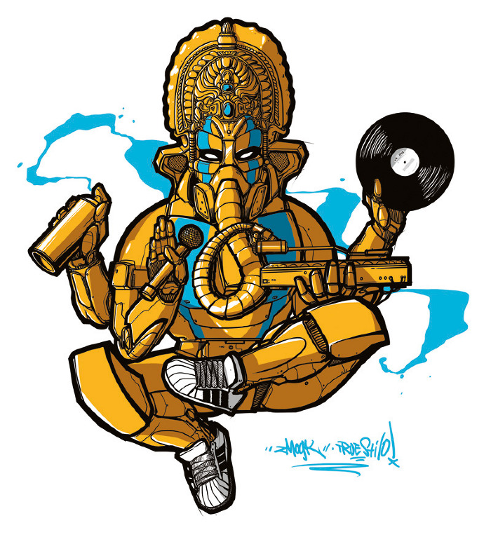 Hip-Hop Ganesh - Zmogk / TAD. The finest graffiti art since 1997