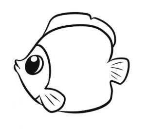 Pix For > Line Drawing Fish
