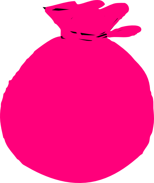 Pink Money Bag clip art - vector clip art online, royalty free ...