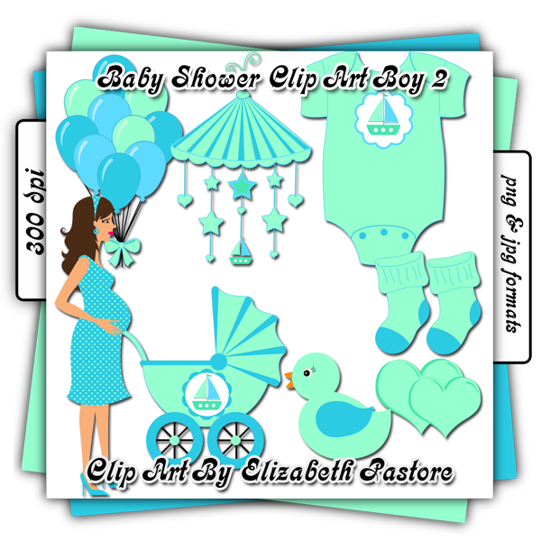 Baby Shower Boy Clip Art - $1.92 : Cute Clip Art Images ...