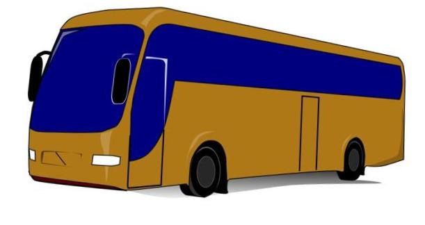 Charter bus clipart