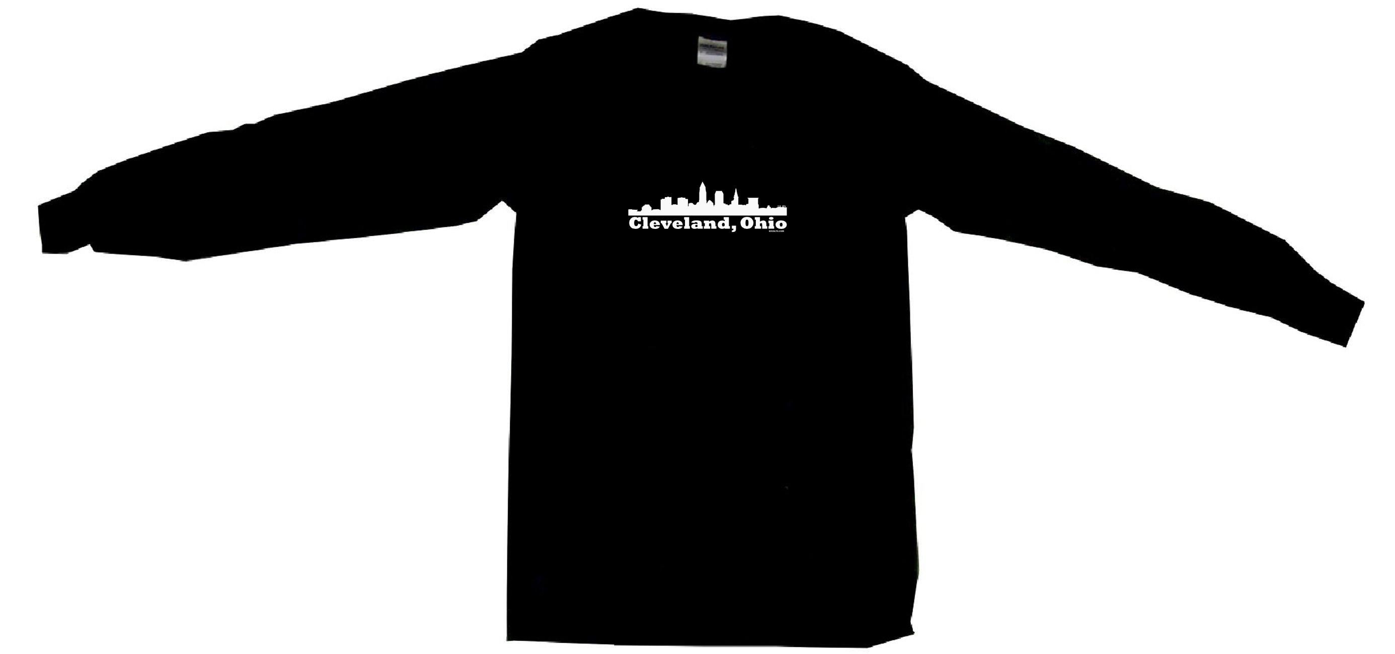 Cleveland Ohio City Skyline Silhouette Mens Tee Shirt Pick Size ...