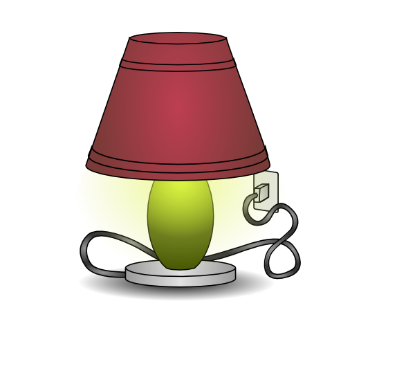 Plugged In Lamp clip art - vector clip art online, royalty free ...